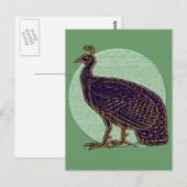 Peafowl:印象派コンゴ・ヘン ポストカード (正面/裏面)