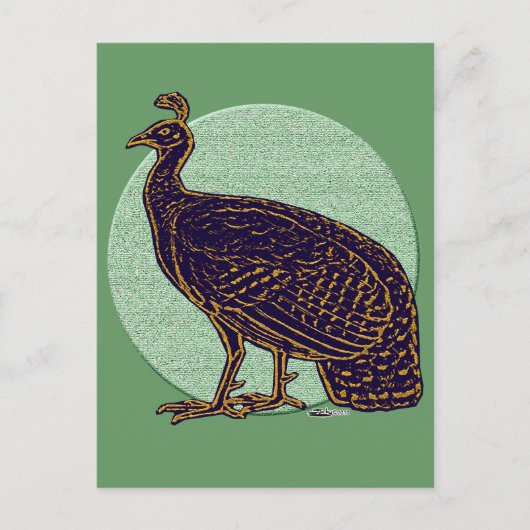 Peafowl:印象派コンゴ・ヘン ポストカード (正面)