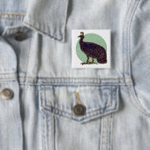 Peafowl:印象派コンゴ・ヘン 缶バッジ (インサイチュ)