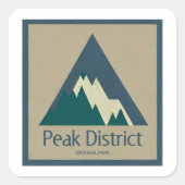 Peak District National Park Rustic スクエアシール (正面)