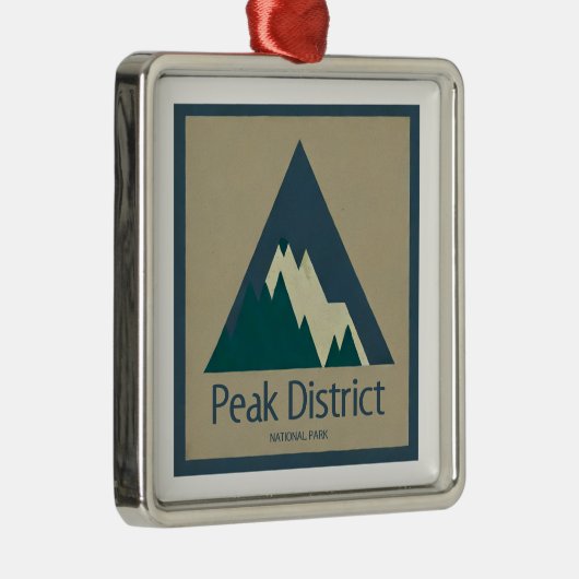 Peak District National Park Rustic メタルオーナメント (右)