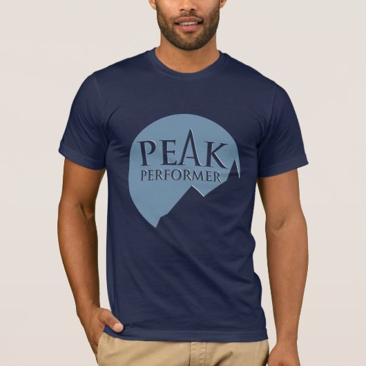 Peak PerformerネイビーTシャツのロゴ青 Tシャツ (正面)