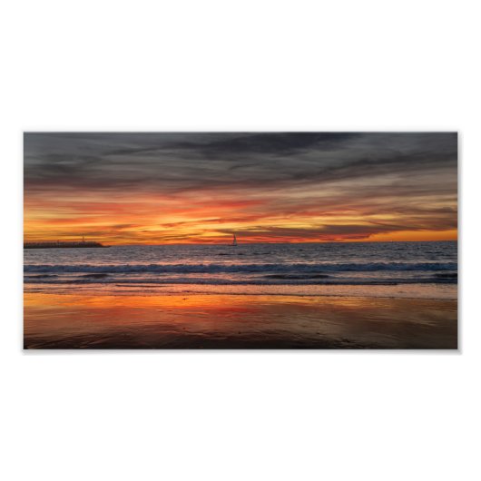 Peak Sunset - Marina Del Rey, CA フォトプリント (正面)