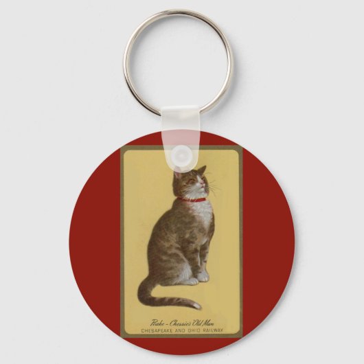 Peake, Chessie's Old Man tomcat tabby cat キーホルダー (正面)