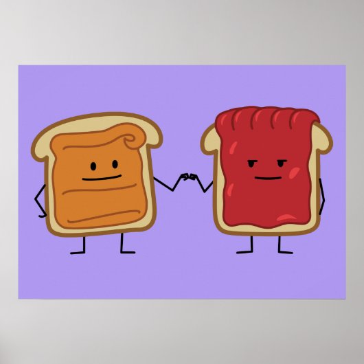 Peanut Butter and Jelly Fist Bump friends toast ポスター (正面)