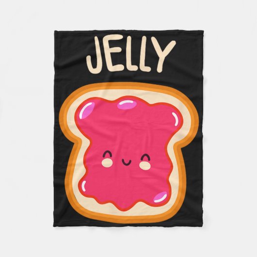 Peanut Butter And Jelly Twin Best Friend Matching  フリースブランケット (正面)