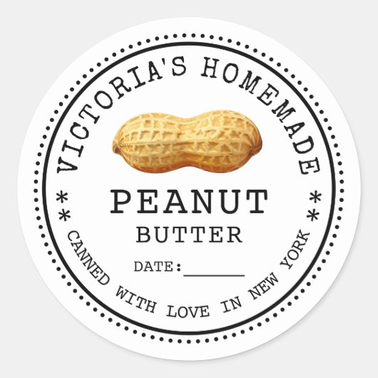 Peanut butter canning ラウンドシール (正面)