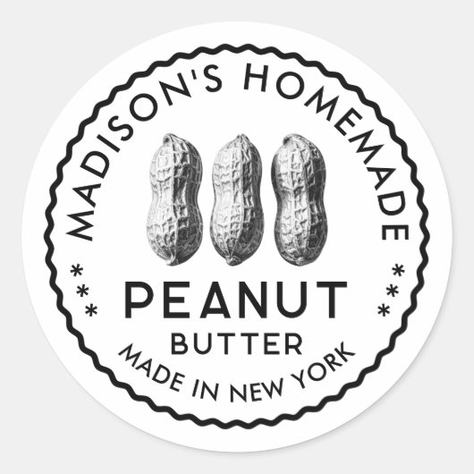 Peanut butter canning ラウンドシール (正面)