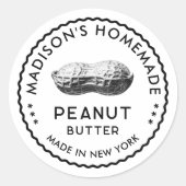 Peanut butter canning ラウンドシール (正面)