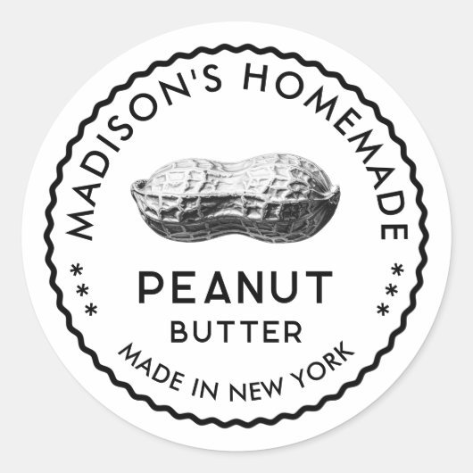 Peanut butter canning ラウンドシール (正面)