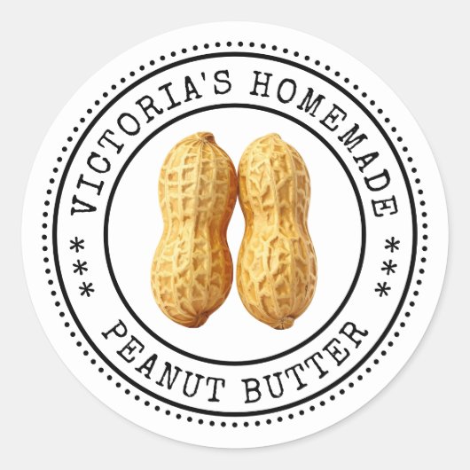 Peanut butter canning ラウンドシール (正面)