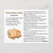 Peanut Butter Fudge Recipe Card ポストカード (裏面)