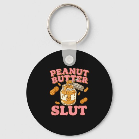 Peanut Butter Funny Peanut Butter Lovers Apparel  キーホルダー (正面)