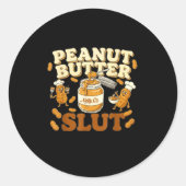 Peanut Butter Funny Peanut Butter Lovers Apparel  ラウンドシール (正面)