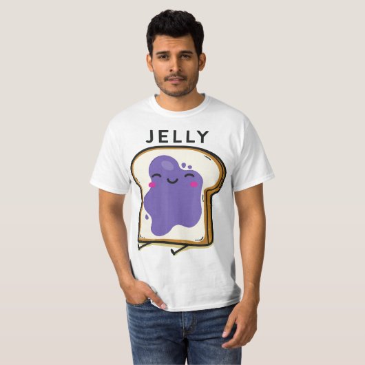 Peanut Butter Jelly 2 Matching BFF Tees Best Frien Tシャツ (正面フル)