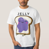 Peanut Butter Jelly 2 Matching BFF Tees Best Frien Tシャツ (正面)