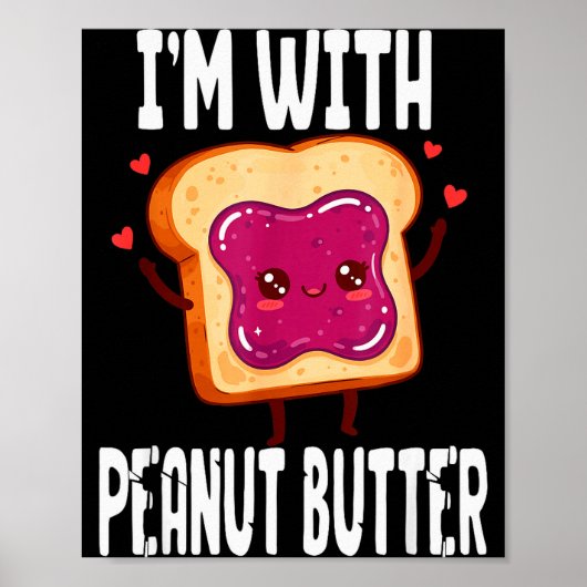 Peanut Butter Jelly Matching Couples Halloween Fun ポスター (正面)