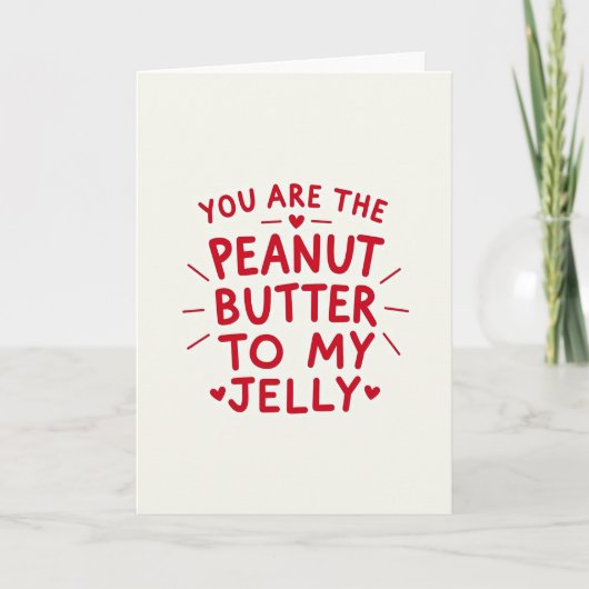 Peanut Butter Jelly Valentine Card カード (正面)