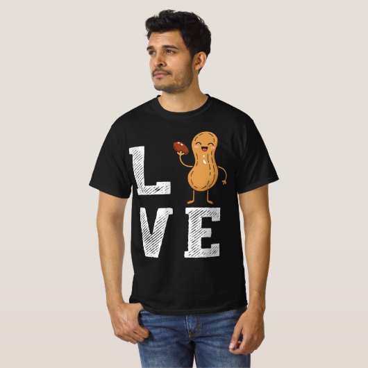 Peanut Love - Peanut Lover Funny Peanut Cute Peanu Tシャツ (正面フル)
