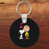 Peanuts - And Charlie Dog Kisses Valentine Wishes  キーホルダー (正面)