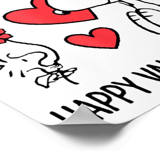 Peanuts - And Happy Valentines Day Hearts  ポスター (角)