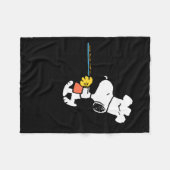 Peanuts Baking Cookies  フリースブランケット (正面(横))