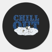 Peanuts Chill Out ラウンドシール (正面)
