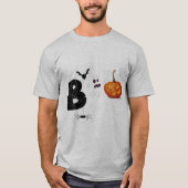 Peanuts Halloween Snoopy Woodstock BOO Tシャツ (正面)