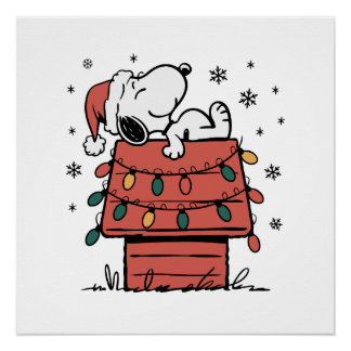 Peanuts Snoopy Festive Christmas Gift ポスター