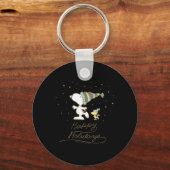 Peanuts Winter Skating T Shirt  キーホルダー (正面)