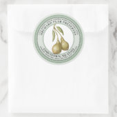 Pearはラベルを保持ジャムゼリー1930緑 ラウンドシール (バッグ)