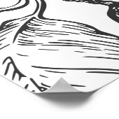 Pearシームレスパターン。手描きヴィンテージ庭園f ポスター (角)