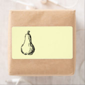 Pearスケッチ。ラインイラストレーション（黒） ラベル (インサイチュ)