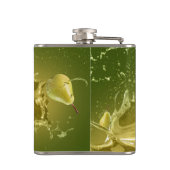 Pearスプラッシュ名前をカスタムするフラスコ フラスク (裏面)