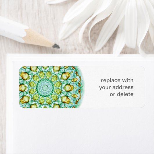 Pearツリー万華鏡のように千変万化するパターン ラベル (インサイチュ)