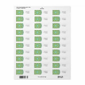 Pearツリー万華鏡のように千変万化するパターン ラベル (フルシート)