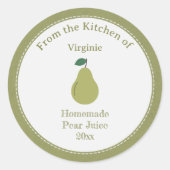 Pear素朴 Juiceラベルシール ラウンドシール (正面)