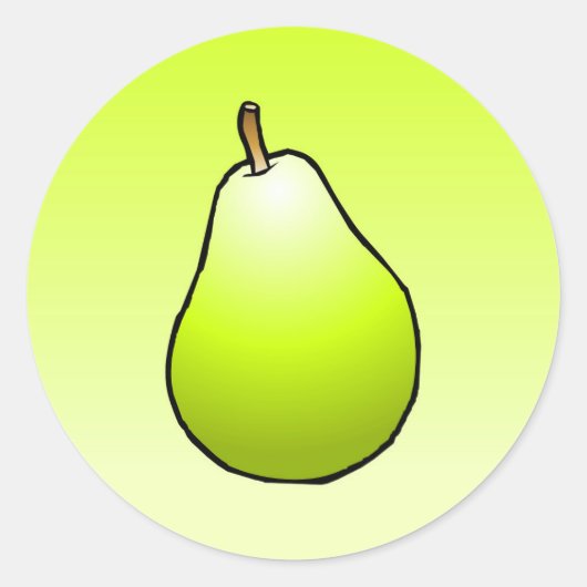 Pear – 丸クラシック印 ラウンドシール (正面)