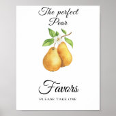 Pear bridal shower Favors please take one ポスター (正面)