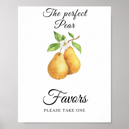 Pear bridal shower Favors please take one  ポスター (正面)
