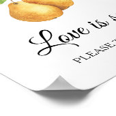 Pear bridal shower Love is sweet take a treat ポスター (角)