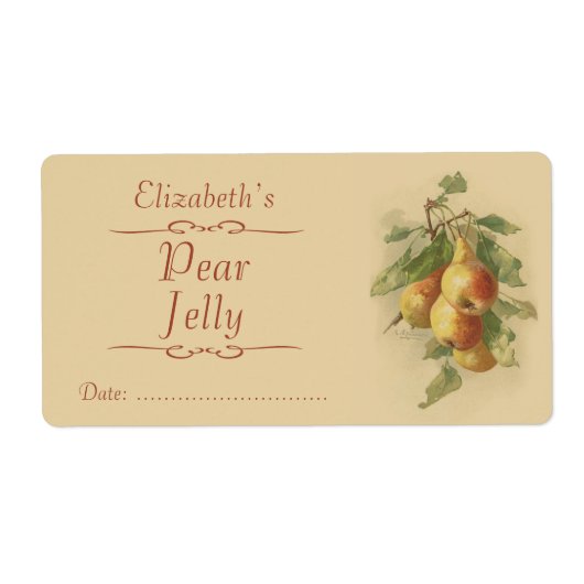 Pear Canningラベル ラベル (正面)