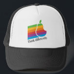 Pear Computers -レトロApple Computers Parody Hat キャップ<br><div class="desc">レトロおもしろいなApple Computersのロゴとスローガンのパロディ</div>