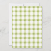 Pear-fect Baby Shower Green Gingham Invite 招待状 (裏面)