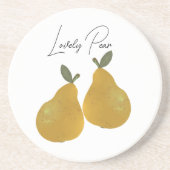 Pear Fruit Illustration  コースター (正面)