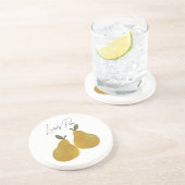 Pear Fruit Illustration コースター (側面)