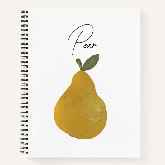 Pear Fruit Illustration  ノートブック (正面)