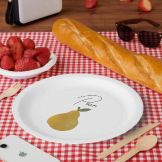 Pear Fruit Illustration  ペーパープレート