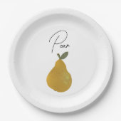Pear Fruit Illustration  ペーパープレート (正面)