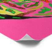 Pear fruit pop art watercolour art illustration ポスター (角)